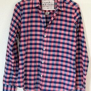 EUC 100% Cotton Frank & Eileen Vibrant Plaid Shirt
